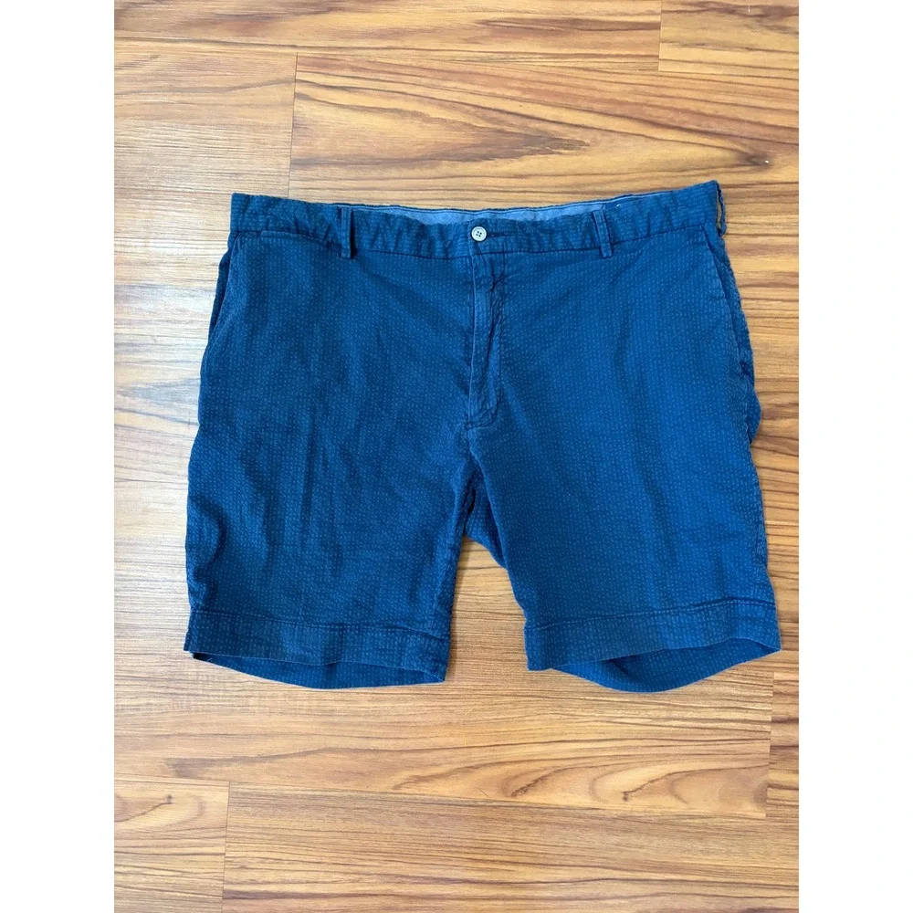 Men's Polo Ralph Lauren navy blue seersucker shorts Sz 40